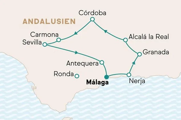 »Die Großen Drei« - Sevilla, Córdoba und Granada ab Málaga