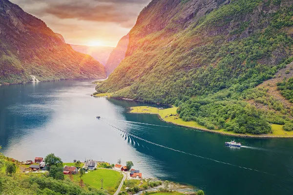 Mit Postschiff und Bahn durch Norwegen - nordgehend,Mit Postschiff und Bahn durch Norwegen