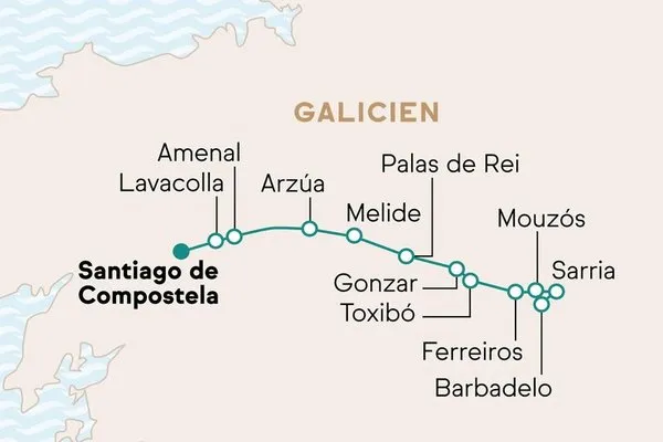 Wandern auf dem Jakobsweg: Camino Francés mit Gepäcktransport & Transfers